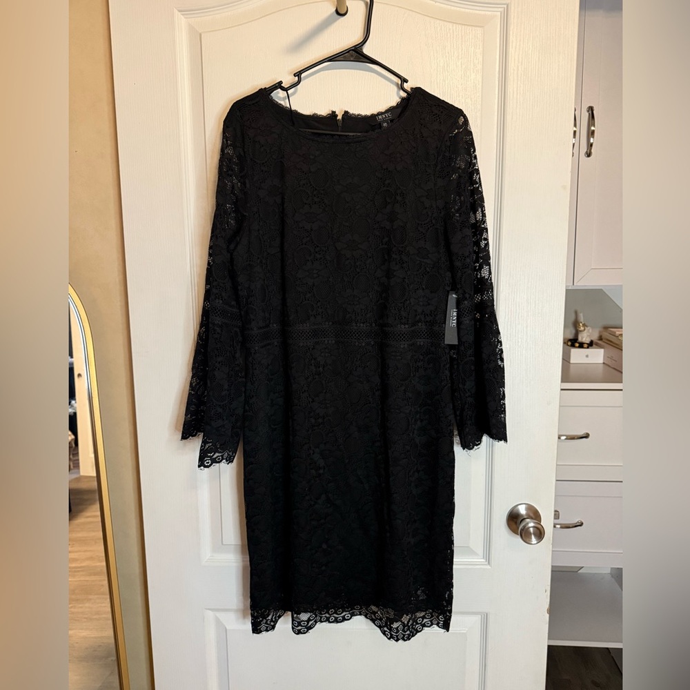NYC Black Long Sleeve Lace Dress